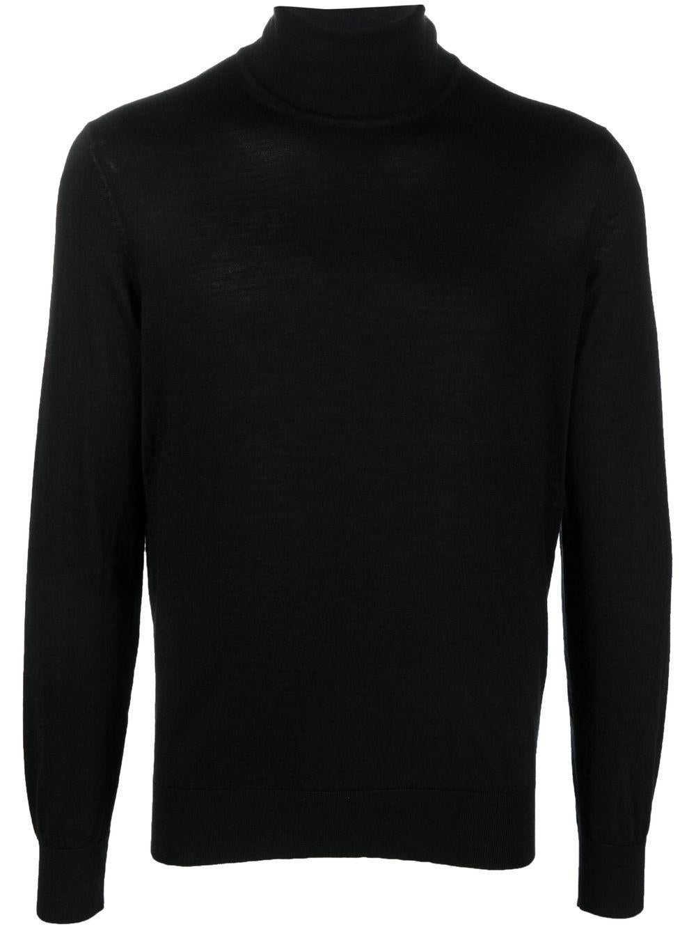 Maglione a collo alto  in nero Zegna - uomo 