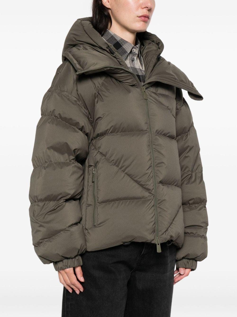 Giacca imbottita con chiusura a zip in verde Bacon - donna 