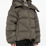 Giacca imbottita con chiusura a zip in verde Bacon - donna 