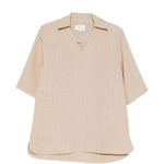 T-shirt con scollo a v ermo in beige Loulou de saison - donna 