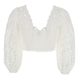 Top crop con occhielli in bianco Charo ruiz ibiza 1989 - donna 