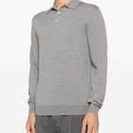 Polo a maniche lunghe in grigio Lardini - uomo 