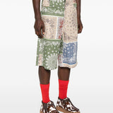 Shorts con stampa bandana multicolore Rhude - uomo 