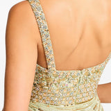 Abito Elixir lungo con paillettes in verde Jenny packham - donna 