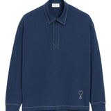 Polo Ami de Coeur con logo in blu Ami paris - uomo 