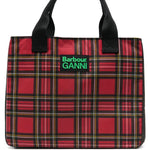 Borsa a quadri in rosso e nero 