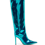 Stivali al ginocchio Alex 105mm in azzurro - donna 