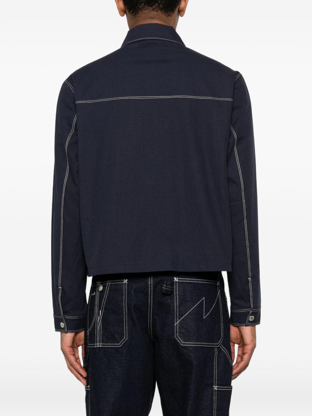 Giacca-camicia Bay con zip in blu Carrer - uomo 