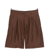 Pantaloncini con pieghe in marrone Laneus - uomo 