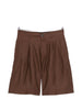 Pantaloncini con pieghe in marrone Laneus - uomo