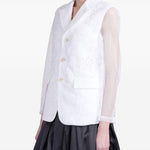 Giacca con inserti trasparenti in bianco Comme Des Garçons - donna 