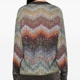 CARDIGAN MAXI CHEVRON-PATTERN MULTICOLOR MISSONI - DONNA 