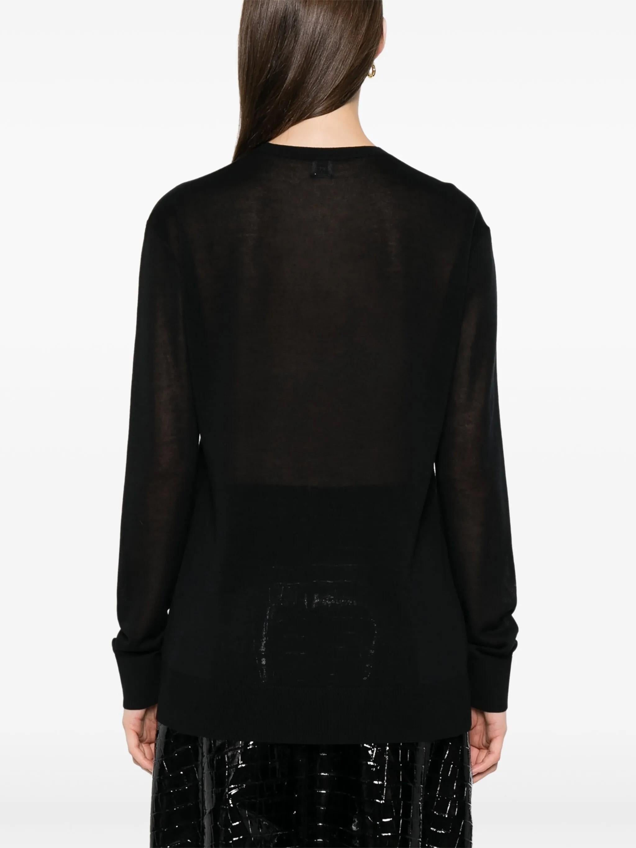 Maglione a girocollo in nero Toteme - donna 