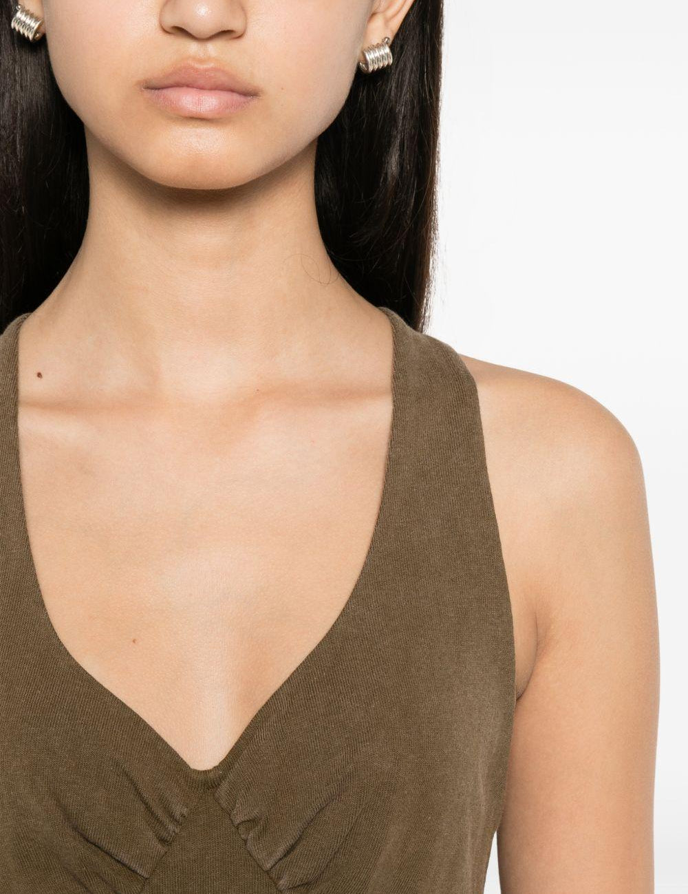 Abito con scollo a V in verde Shushu/tong - donna 