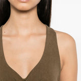 Abito con scollo a V in verde Shushu/tong - donna 