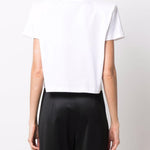 T-shirt con dettagli all'uncinetto in bianco - Magda butrym - donna 