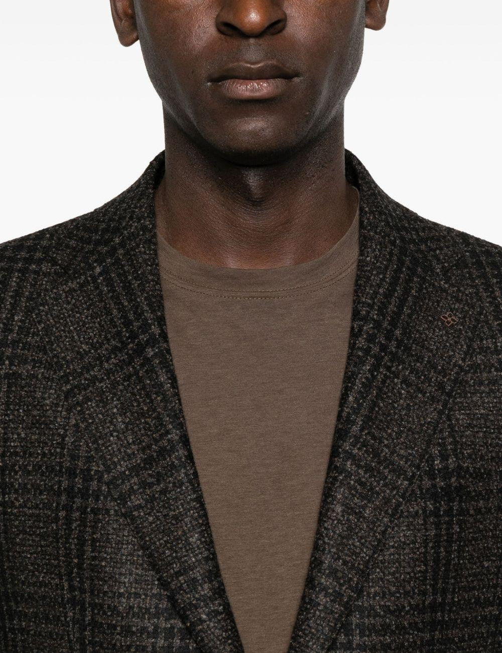 Blazer a quadri in marrone Tagliatore - uomo 