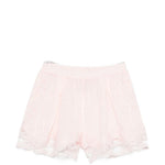 Pantaloncini con bordo in pizzo in rosa Maurizio - donna 