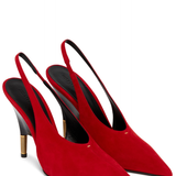 Decollete Bella In Suede in rosso Khaite - donna 