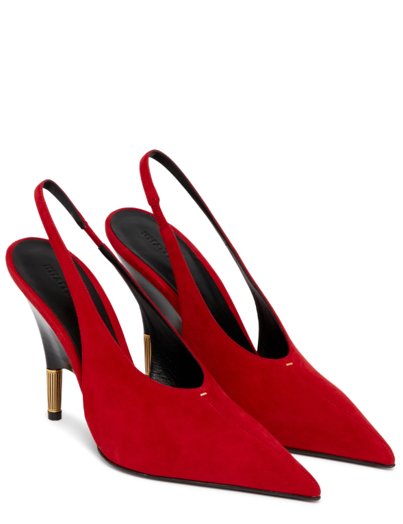Decollete Bella In Suede in rosso Khaite - donna 