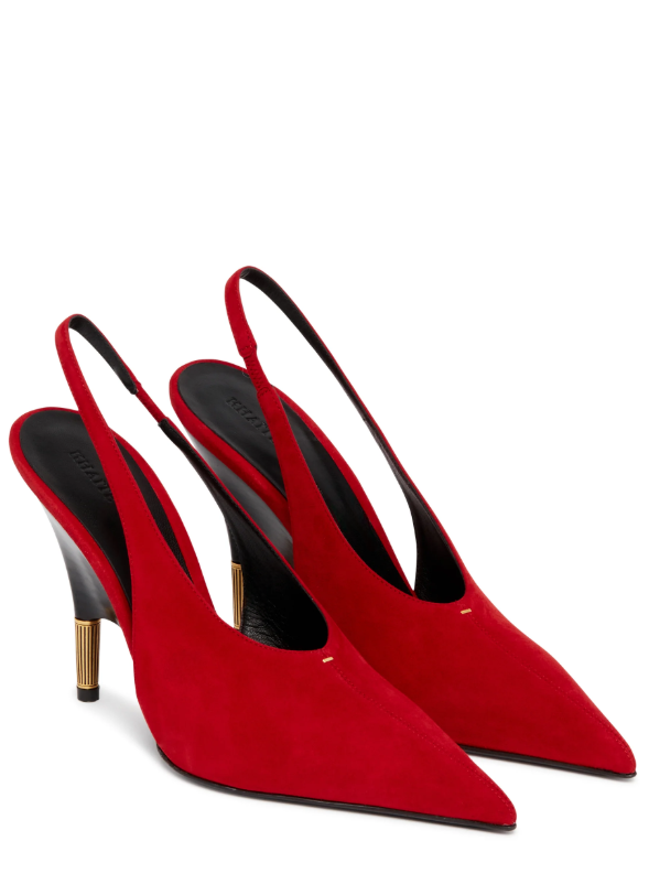 Decollete Bella In Suede in rosso Khaite - donna 