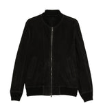 Bomber in pelle scamosciata in nero Salvatore santoro - uomo 