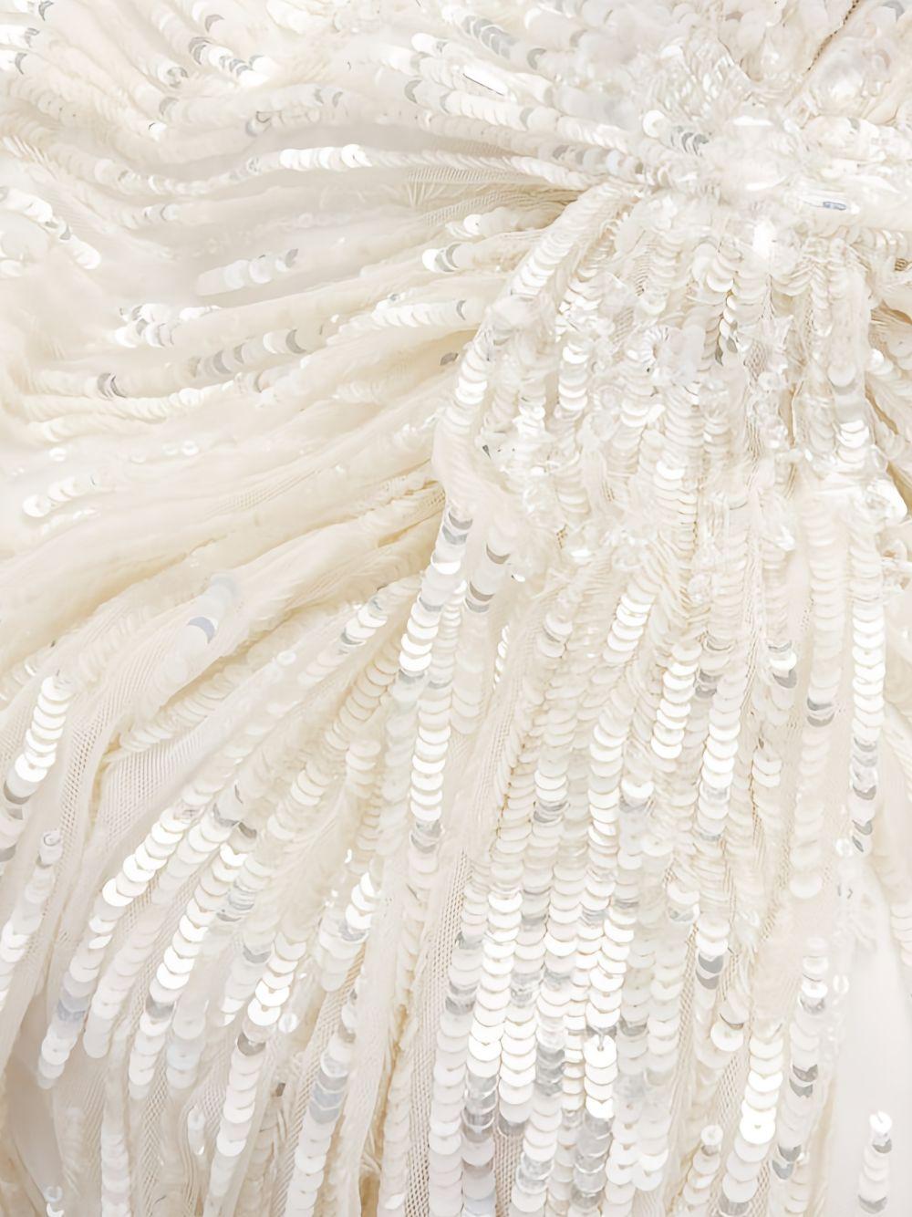 Abito da sera con paillettes goldfinger 007 in avorio Jenny packham - donna 