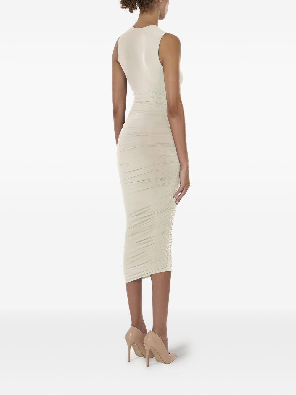 Abito midi drappeggiato in beige Wolford - donna 