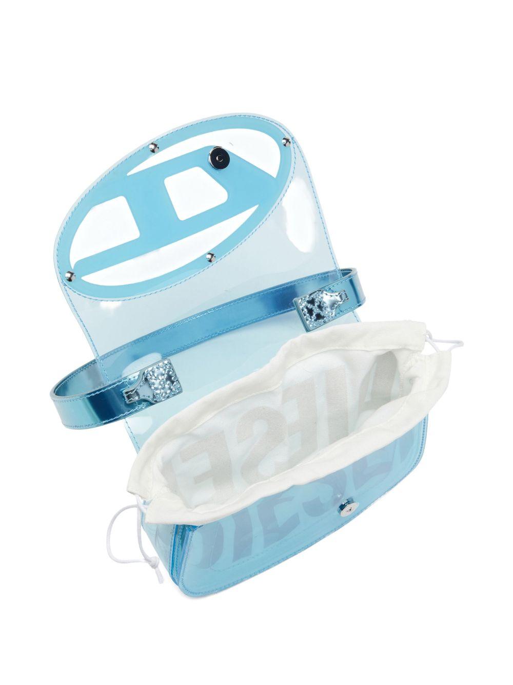 Borsa a spalla 1 dr trasparente in celeste Diesel - donna 