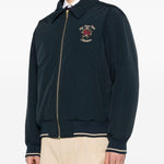 Bomber con ricamo in blue navy Drole De Monsieur - uomo 