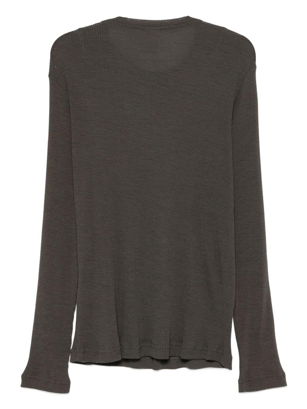 T-shirt a maniche lunghe in marrone Ranra - uomo 