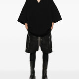 T-shirt con scollo a v in nero Rick owens - uomo 