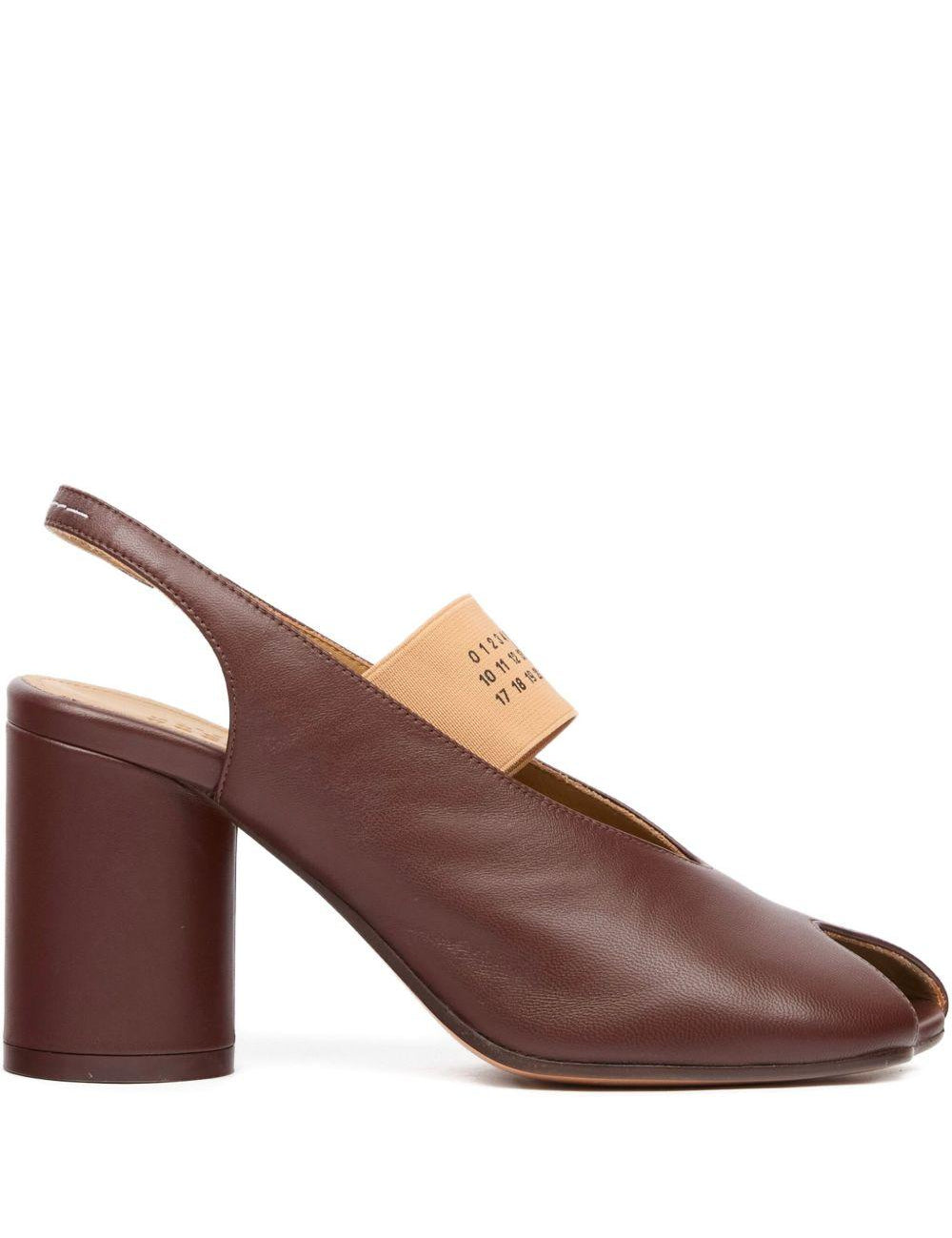 Sandali con punta aperta in marrone Mm6 maison margiela - donna 