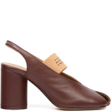 Sandali con punta aperta in marrone Mm6 maison margiela - donna 