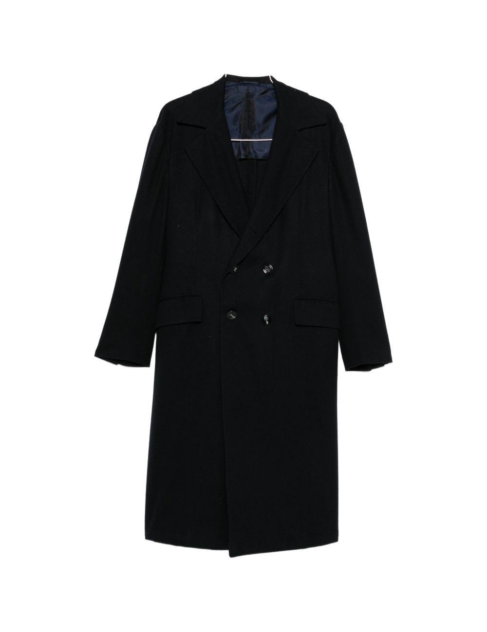 Cappotto doppiopetto in blu Kiton - uomo 