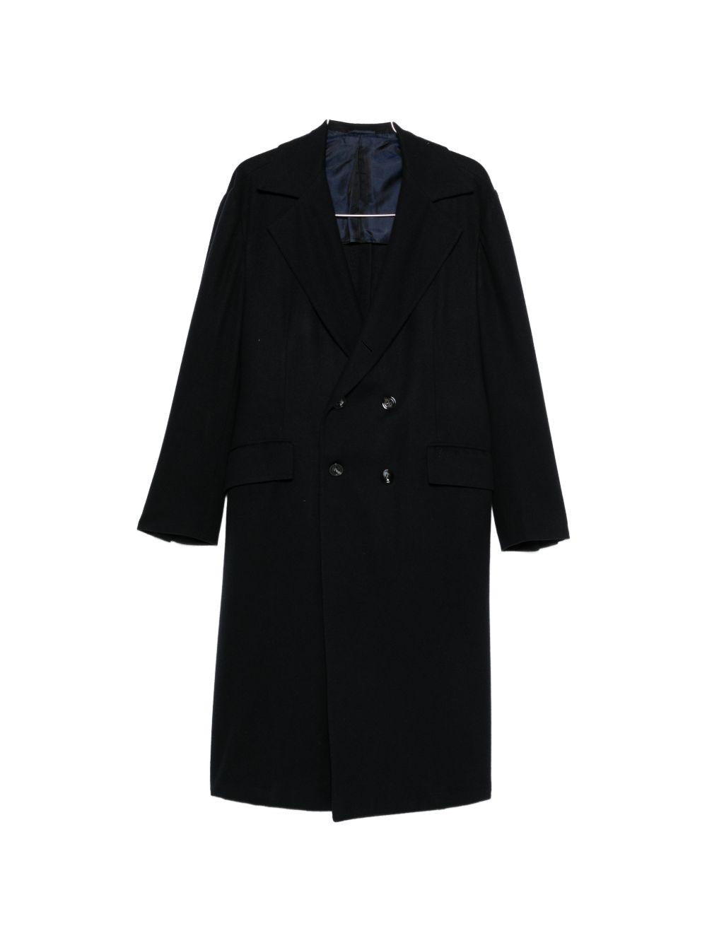 Cappotto doppiopetto in blu Kiton - uomo 