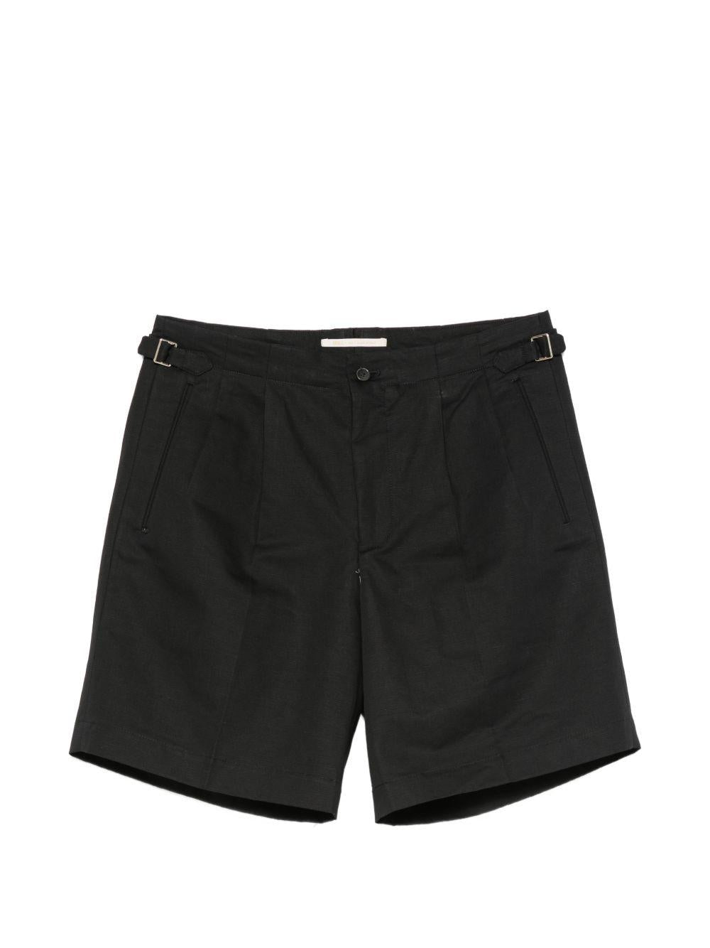 Shorts a pieghe con fibbia in nero Briglia 1949 - uomo 