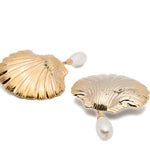 Orecchini con perle shell color oro Rowen Rose - donna 