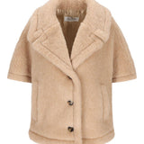 Giacca in Teddy di alpaca e cachemire corvino in beige Maxmara - donna 