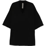 T-shirt con scollo a v in nero Rick owens - uomo 