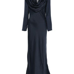 Abito lungo con scollo a scialle in blu Rotate - donna 