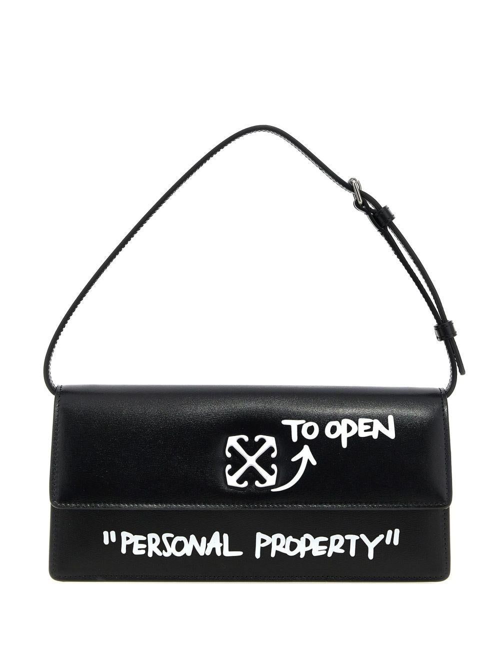 Borsa a spalla Jitney 1.0 in nero OFF WHITE - DONNA 
