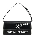 Borsa a spalla Jitney 1.0 in nero OFF WHITE - DONNA 