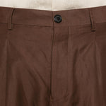 Pantaloncini con pieghe in marrone Laneus - uomo 