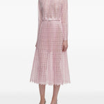 Abito midi plissettato in rosa Self-Portrait - donna 