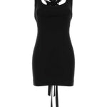 Abito con spalline incrociate in nero The attico - donna 