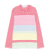 T-shirt a righe a maniche lunghe multicolore Junya watanabe - donna 