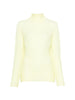 Top a maniche lunghe con design plissettato in giallo lime Issey miyake  - donna