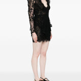 Mini abito in pizzo in nero  Alessandra rich - donna 