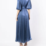 Abito Breannie con design satinato in blu Costarellos - donna 